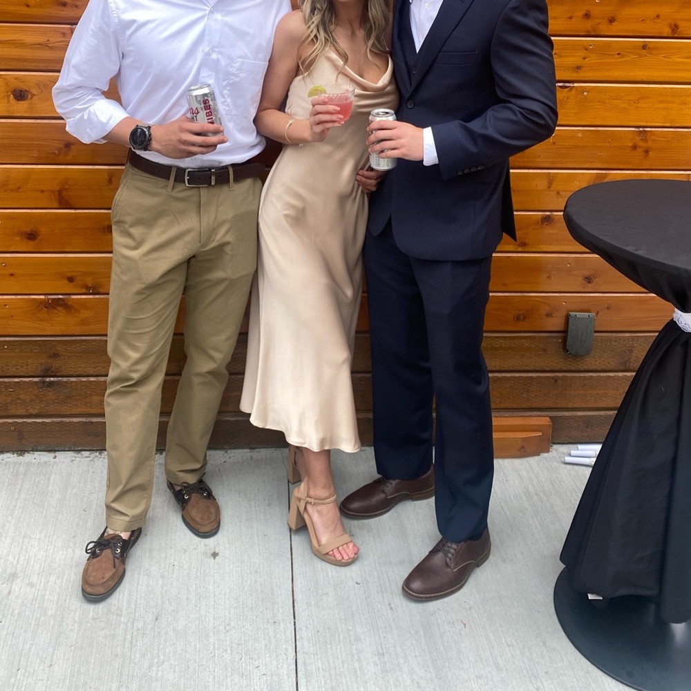 Show me your mumu champagne dress